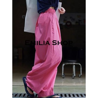 [ส่งของ]EMILIA SHOP กางเกงขายาว กางเกงเอวสูง ผู้หญิงสไตล์เกาหลี เสื้อผ้าแฟชั่นผู้หญิง y2k 2023 ใหม่ A23L0M5 0609