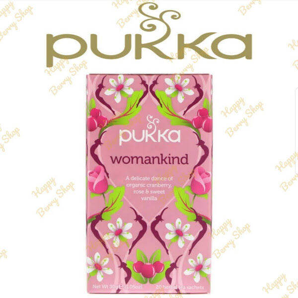 ชา-pukka-organic-herbal-tea-womankind-ชาสมุนไพรออแกนิค-ชาเพื่อสุขภาพจากประเทศอังกฤษ-1-กล่องมี-20-ซอง