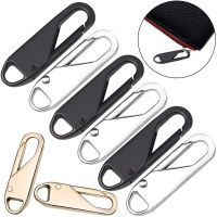 ▤♠ 5Pcs Zipper Slider Pull Tab Replacement Metal Handle Zipper Extender Handle Fixer Puller Zipper Tag for Backpack Jacket Handbag