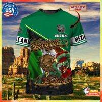 New FashionHOT Mexican เสื้อยืด Patriot Eagle Mexican Flag เสื้อยืด