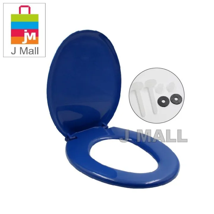 J Mall Plastic Toilet Bowl Seat Cover With S Dark Blue Lazada - Blue Toilet Seat Without Lid