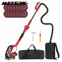 Meterk Dry Wall Sander 710W Drywall Sander, 14 PCS Sanding Discs, 6 Variable Speed, 1000-1850RPM Electric Drywall Sander With LED Light,ที่จับพับได้และกระเป๋าถือ