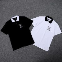 Original Malbon Golf Golf Rabbit Bunny Embroidery Short-Sleeved Lapel Polo Loose Sports T-Shirt