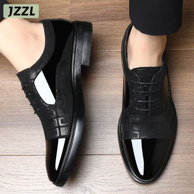 TOP☆JZZL Mens shoes versatile business formal glossy soft sole trend Casual leather shoes mens wedding shoes