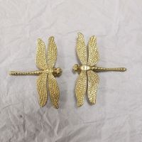 Brass Dragonfly Furniture Ceramic Matching Copper Art Matching Drawer Wardrobe Jewelry Box Handle