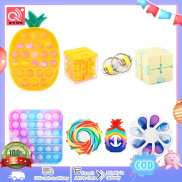 8pcs Decompression Toy Set Infinite Magic Cube Fingertip Gyro Pineapple