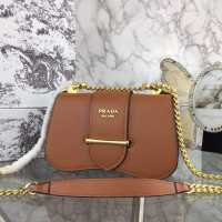 _ Prada_bags _ _ _ กระเป๋า Milano ใหม่สุภาพสตรีเย็บหนัง Messenger Luxury ไหล่พลิกเดี่ยว