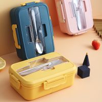 ✇✑ Lunch Box Food Container Bento Box Heated Lunchbox Kids Lunchbox Snack Straw Wheat Korean Sealed Student Plastic Box for Food