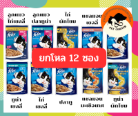 (ยกโหล 12 ซอง) Felix cat อาหารแมวเปียก มี 10 รสชาด ขนาด 85 กรัม (โหล 12 ซอง)