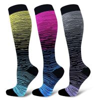 Unisex Leg Support Stretch Compression Socks Knee High/Long Gradient Socks Outdoor Sport Long Socks 2 Size Protective Gear