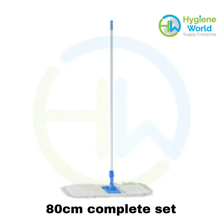 Dust Mop Cotton Complete Set 80cm [DUST MOP SLEEVE + DUST MOP FRAME