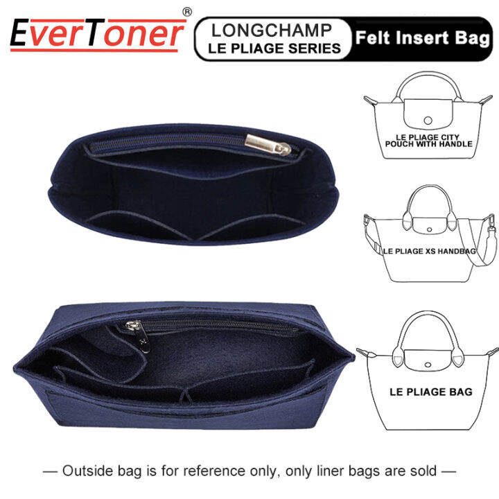 EverToner Felt Inner Bag for LONGCHAMP LE PLIAGE Series Bag Mini XS