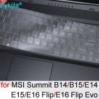 Keyboard Cover for MSI Summit B14 B15 E14 E15 E16 Flip Evo A11 Silicone Protector Skin Case 15.6 17.3 Gaming Laptop Accessories Basic Keyboards