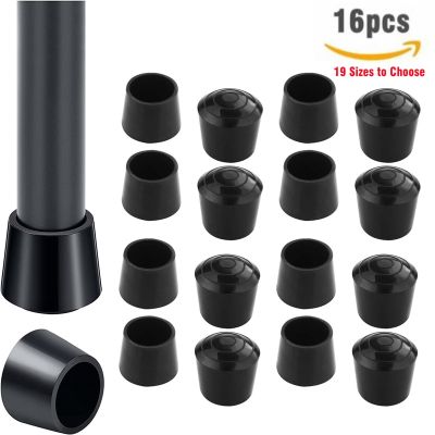 16Pcs Anti-Slip Soft Rubber Chair Leg Tips Caps Tile Floor Protectors Table Feet Covers Home Furniture Feet Pads Tube End Cap Furniture Protectors Rep