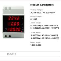 【✱2023 HOT✱】 buhejire Din-Rail มิเตอร์อเนกประสงค์,D52-2047 D52-2042ดิจิตอล Led แรงดันไฟฟ้าปัจจุบันใช้งานได้เครื่องวัดพลังงาน100a Ac80-300v