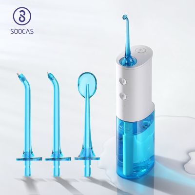 Soocas เครื่องฉีดน้ำในปากแบบพกพา W3 USB ชาร์จได้,ไหมขัดฟันพลังน้ำทันตกรรมไหลของน้ำที่มั่นคงชุดทำความสะอาดฟันกันน้ำ IPX7ในห้องน้ำ