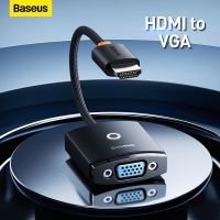 Baseus 1080P HDMI-ไปยังตัวแปลงวีจีเอ HD Digital Male To Female สายตัวแปลงสำหรับ Xbox PS5 PS4กล่องทีวีโปรเจ็คเตอร์แล็ปท็อป