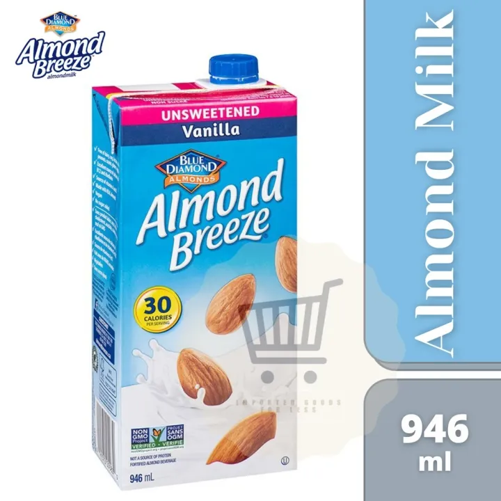 Almond Breeze Blue Fiamond Dairy Free Almond Milk Keto Unsweetened