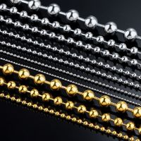 Gold Stainless Steel Ball Chain Men Women Necklace Bracelet Keychain For DIY Jewelry Making Accessories Varied Beads Chains 1M