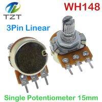 5PCS WH148 B1K B2K B5K B10K B20K B50K B100K B500K 3Pin 15mm Shaft Amplifier Dual Stereo Potentiometer 1K 2K 5K 10K 50K 100K 500K