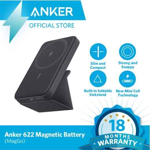 Anker 622 Battery (MagGo), 5000mAh Foldable Wireless