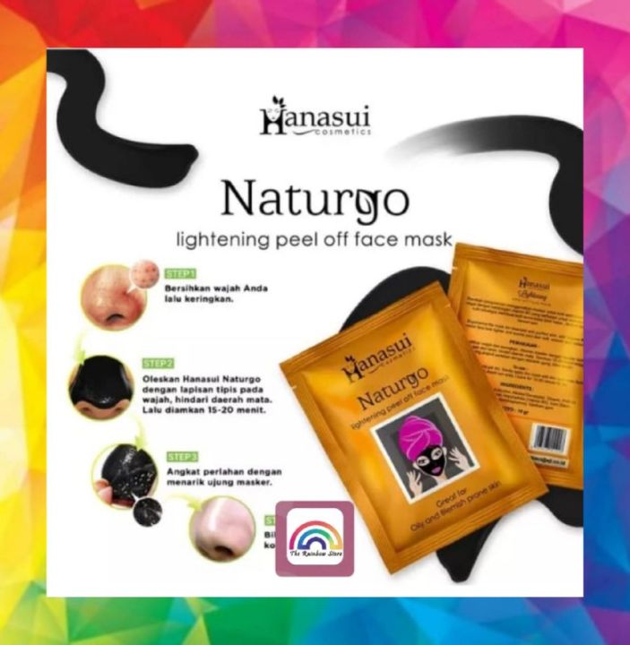 1 Box (isi 10 Sachet) Naturgo BPOM / Hanasui Naturgo / Masker Lumpur ...