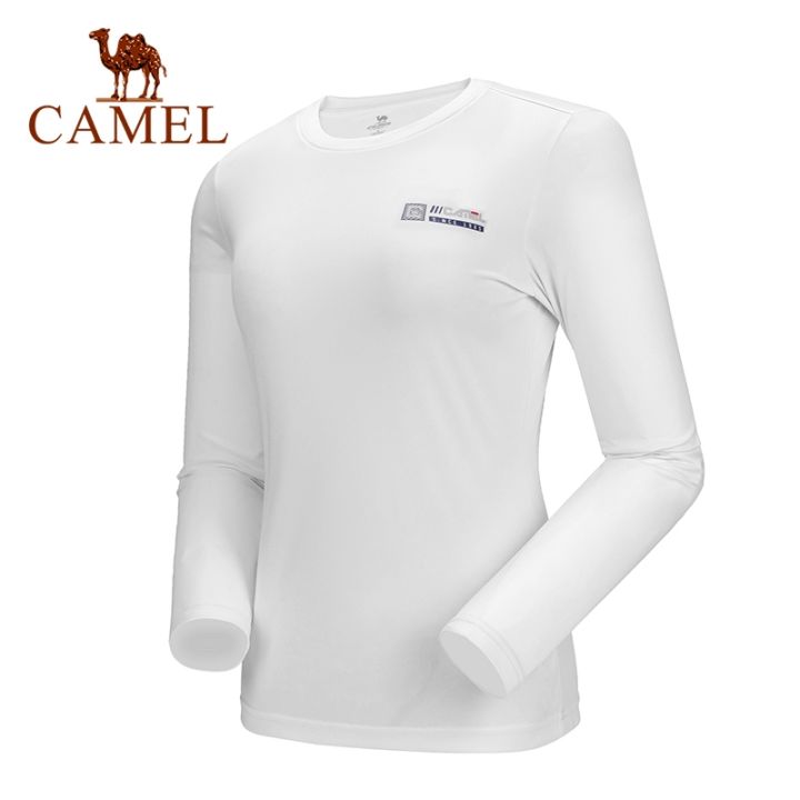 camel-เสื้อลําลองแฟชั่นสําหรับสตรีแขนยาวคอกลมพิมพ์ลาย-5211042