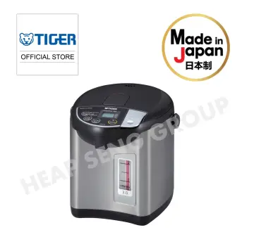 Tiger PDU-A30U-K 3.0-Liter Electric Water Boiler and Warmer, Stainless, Black