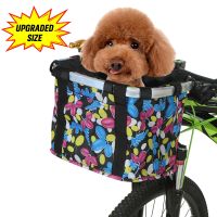 Pets Cat Seat Dog Bicycle Basket Waterproof Pets Seat Bicycle Basket Front Removable BIke Basket Carrier Bag Cycling Accessories