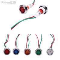 1/10pcs Car Boat 12V 10mm LED Indicator Light Pilot Dashboard Panel Warning Lamp Wired IP45