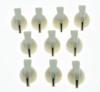 KAISH Pack of 10 White Guitar Miniature Chicken-Head Knobs AMP Knob Effect Pedal Knob