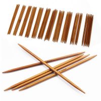 ❦☑ↂ 55Pcs Double Pointed Carbonized Bamboo Knitting Needles Beginner Professional Sweater Crochet Hooks Tool DIY Knitting 13cm