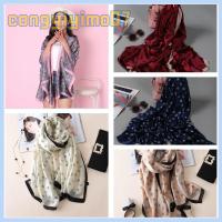 CONGYIYIMO07 Cashmere Cape Silk Lady Shawl Women Scarves Flower Printed Neckerchief Knitted Wrap