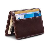 【CW】☂✟  Super Soft Wallet Card Holder Leather Credit Purse Men Thin 2 Colors