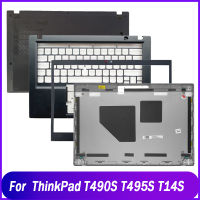 ใหม่ฝาหลังสำหรับ T hink P AD T490S T495S T14S แล็ปท็อปจอแอลซีดีปกหลังด้านบนด้านหน้าฝาบานพับ palmrest บนกรณีด้านล่างสีดำ