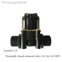 4 points (1/2 quot; ) water inlet solenoid valve plastic solenoid valve normally closed solenoid valve 12v 24v AC220V