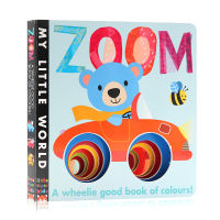 200-100 English original genuine my little world zoom a wheelie good book of colors gallop parent-child game interactive hole operation toy book