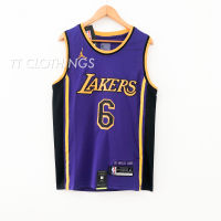 [SALES MURAH!!] Lebr0n James 6 [NEW SEASON] Los Angeles Lakers Purple Home NBA Basketball Jersey Singlet 篮球衣