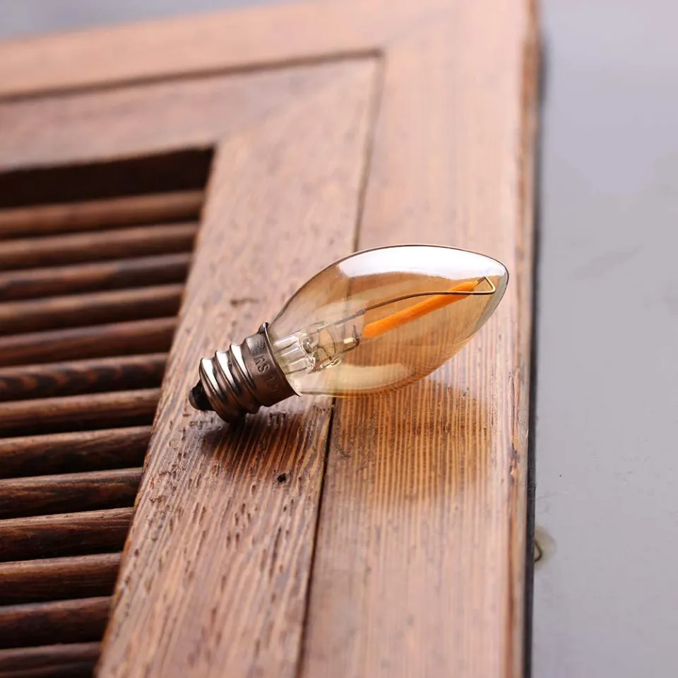 C7 Ampoule Bougie LED E14, E14 Vintage Edison Ampoule Décorative