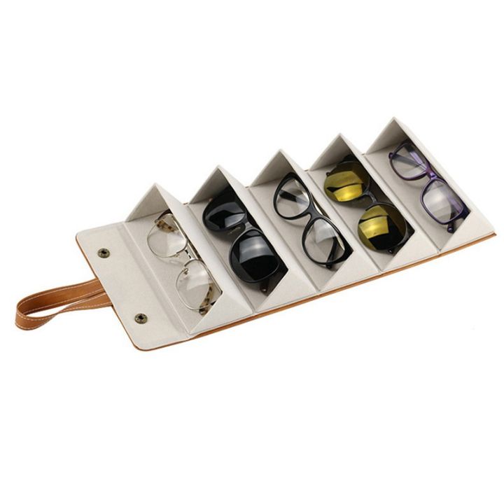 portable-glasses-organizer-5-slots-foldable-sunglasses-eyeglasses-travel-organizer-case-hanging-eyewear-display-holder