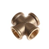 One Piece 1/2 "BSP Female Thread 4 Way Brass Cross Pipe Fitting Adapter Coupler Connector For Water Fuel Gas