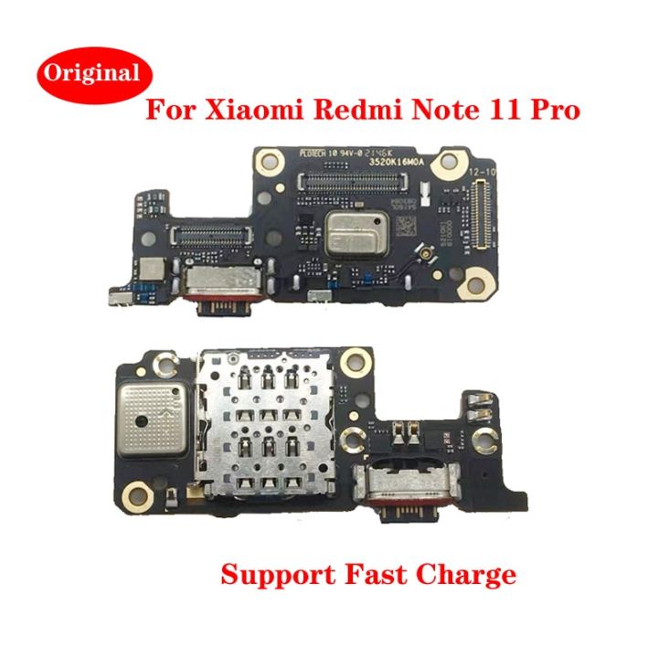 แท่นชาร์จ-usb-ดั้งเดิมแท่นวาง-borad-สําหรับ-xiaomi-redmi-note-11-pro-ไมโครโฟนชาร์จที่ใส่ซิมการ์ด-flex-cable-connector