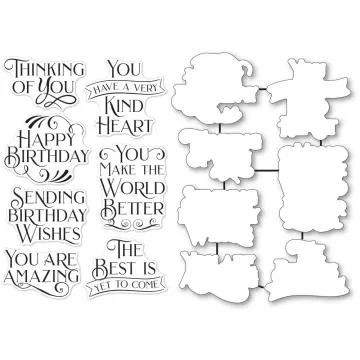 2021 New English Words Happy Birthday To You Clear Stamps For DIY Craft  Making Greeting Card Scrapbooking No Metal Cutting Dies