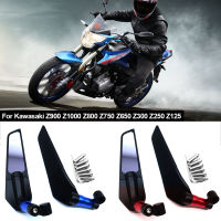 สำหรับ Kawasaki Z900 Z1000 Z800 Z750 Z650 Z250 Z125 Universal รถจักรยานยนต์กระจก Wind Wing ด้านข้างกระจกมองหลังย้อนกลับ