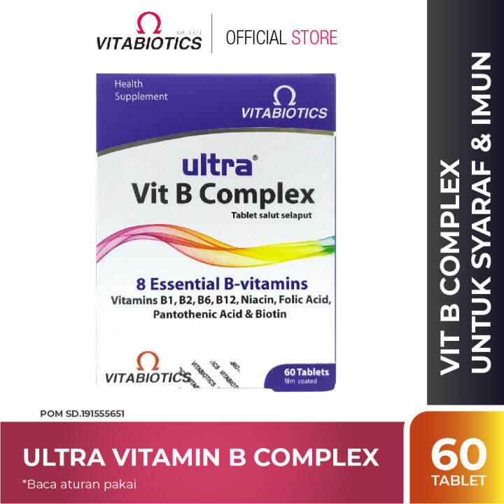 Vitabiotics Ultra Vitamin B Complex Isi 60 Tablet Menjaga Imun Tubuh ...