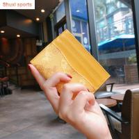 Shui เคสกระเป๋าใส่เหรียญบัตรหนัง PU อเนกประสงค์สำหรับผู้หญิง,กระเป๋าสตางค์ใบสั้นสไตล์เกาหลีบางกระเป๋าเก็บบัตรลายรถม้าบาง