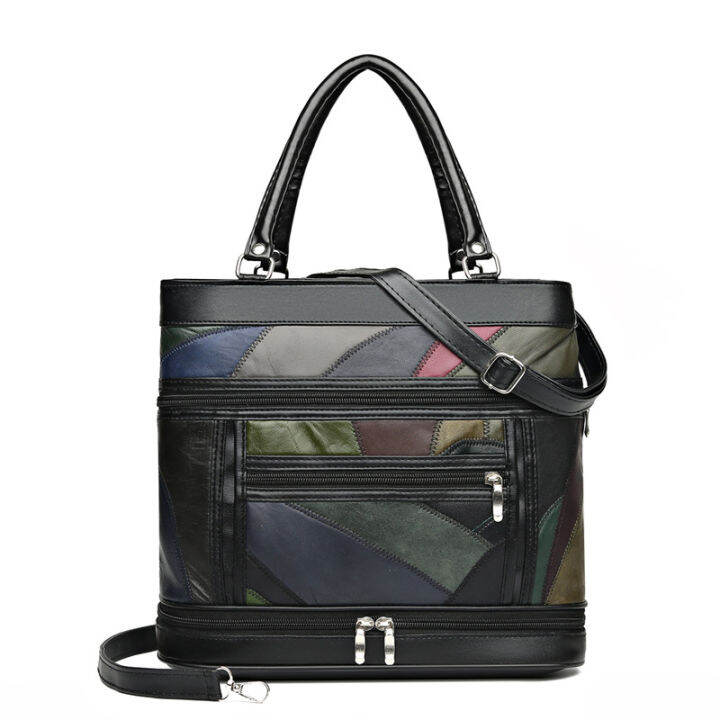 patchwork-mother-bag-2023-new-european-and-american-retro-large-capacity-womens-bag-shoulder-bag-pu-travel-hand-bag-2023