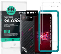 AsusRog Phone 6 5G/Phone 6 Pro 5G   by Ibywind ฟิล์มกระจกกันรอย[2 ชิ้น] มีฟิล์มกันรอยกันรอยเลนส์กล้อง,ฟิล์มกันรอยคาร์บอนไฟเบอร์ด้านหลังและชุดติดตั้งง่าย