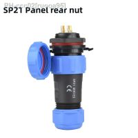 SP21 IP68 back nut welding electric waterproof connector plug socket 2 3 4 5 7 9 12 pin panel power cord aviation connector