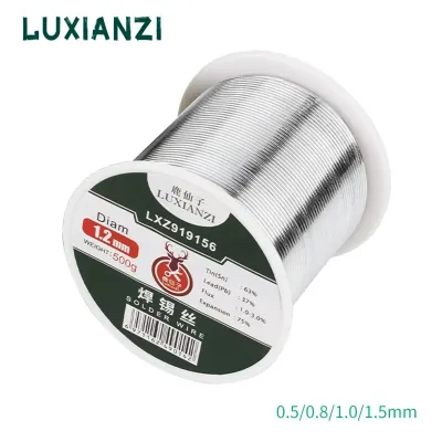 LUXIANZI 500g Soldering Wire Rosin Core Solder Wire 63/37 High Purity 0.5/0.6/0.8/1.0/1.2/2.0mm BGA Welding Soldering Wire Roll